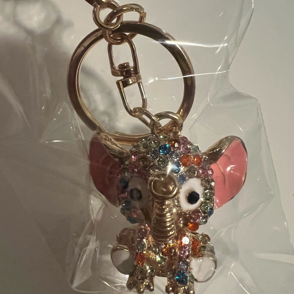 Colorful Elephant Keychain - Picture 2 of 2